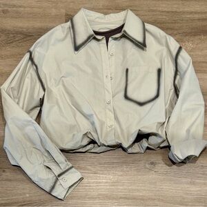Button-Up Shirt in silver-gray